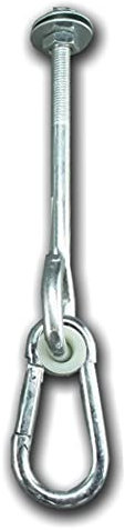 BRESKO Schaukelhaken verzinkt M12 Schaukelbefestigung Haken Schraubhaken Befestigung Schaukelgelenk Schaukelschrauben (Typ A: 110 mm)