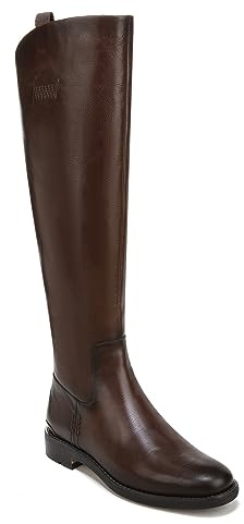 Franco Sarto Womens Meyer Knee High Wide Calf Flat Boots Dark Brown Leather Dark Brown Leather 8 M