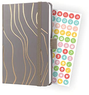 SIGEL J4350 Wochenkalender Jolie 2024, Mocca Meringue, ca. A6, Hardcover, Gummiband, Stiftschlaufe, Einstecktasche, 174 Seiten, aus nachhaltigem Papier, Terminplaner