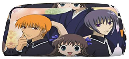 Anime Fruits Basket Zipper Pencil case Large-Capacity Stationery Bag Suitable for School Office Boys and Girls