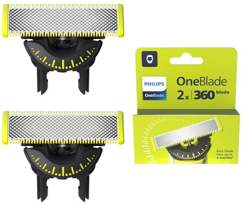 Philips OneBlade Original 360 lames, pour tous les modèles OneBlade et OneBlade Pro, 2 pièces (modèle QP420/60)
