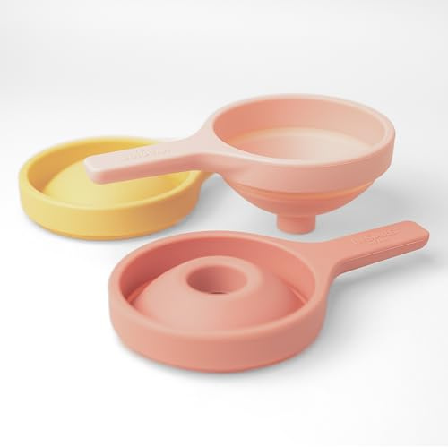 Inspire My Play 3 x Coral Funnels for Kids - Funnel set for Children - Sensory Toys and Accessories for Messy Play