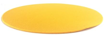 Untersetzer aus Filz, 5 mm dick, rund, D 35 bis D 50 cm, 20 Farben, Tisch Sideboard Regal Kommode Blumenvase Topf Teller Schüssel Pfanne (122 safrangelb, D 40 cm)