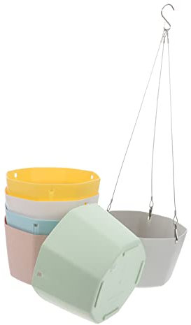 Milisten 6er-Pack Hängende Blumentöpfe Selbstbewässernd Mit Kette Dekorative Körbe Und Einfach Zu Präsentieren Für Zuhause Büro