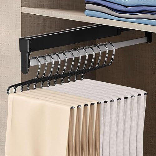 WPJQJWD Hosenhalter, Hosen Schrankauszug Hosenhalter Für Kleiderschrank Für Kleiderschrank Hosenhalter Für Kleiderschrank Ausziehbar Für Hosen Schals Jeans Kleidung Handtücher