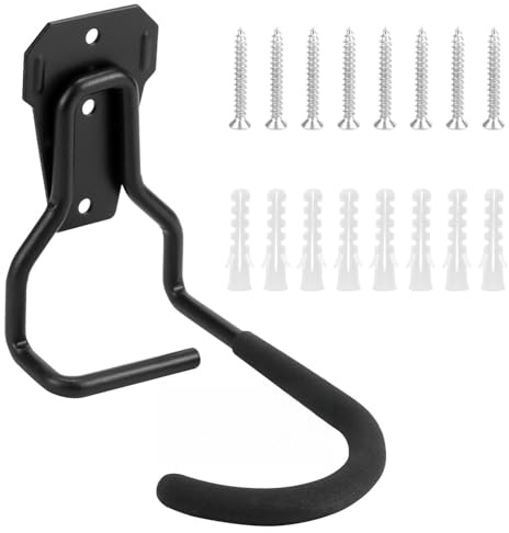 QWORK® 4 Pack Heavy Duty Bike Hanger Rack Wall Mount Holder for Garage & Apartment, 77bls/35 kg Load Capacity - Black