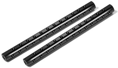 CS PRIORITY 2PCS 15mm Aluminum Alloy Rods Pipe 10cm-50cm Long with 1/4 Holes for DSLR Camera 15mm Pipe Clamp Camera Accessories (25cm)