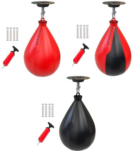 Drehbarer Boxball, tragbarer Speedbag, Hängender Boxball, Speedbag-Boxset, Box-Speedbag, Birnenförmige Tasche, Turn-Trainingstasche, professioneller, wiederverwendbarer Boxsack