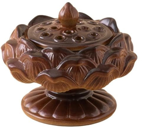 KANLVU Cerámica Forma De Flor Recipiente para Ajos con Tapa Transpirable Guarda Ajos, Encimera Tarro para Ajos para Organizar, Mantenga Su Dientes De Ajo Frescos Más Tiempo