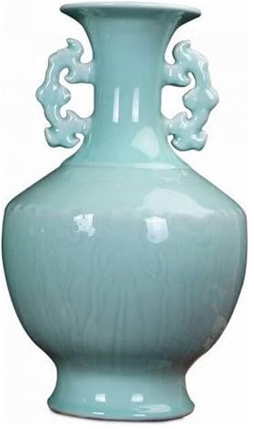 Vase en céramique, vase à fleurs, vase en céramique, amphore de style chinois, vases en porcelaine bleu et blanc, 13 pouces, grand décor de bureau, vase à fleurs, décoration de maison, salon, mariage