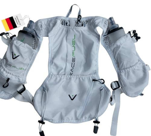 RACEFUEL – Ultraleichte Trinkweste 245 g für Damen & Herren, One Size – Laufweste für Trailrunning, Laufen, Wandern & Radfahren – reflektierend, faltbar