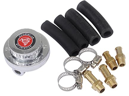 BABIBAOBEI Regulador de presión de combustible manual ajustable de 8 mm y 10 mm, carburador, línea de combustible de aluminio