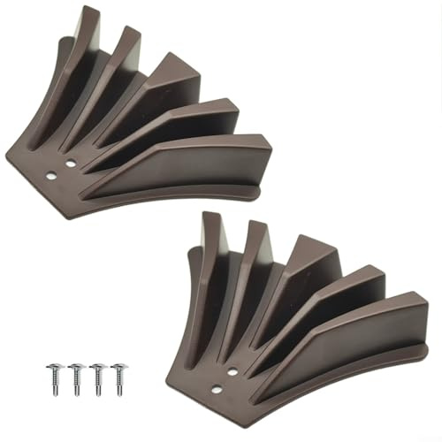 Desviadores eficientes de bajante de bajante, paquete de 2 para proteger tu jardín y base de hogar (marrón)