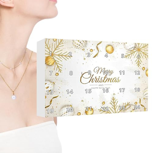 Calendrier De Compte À Rebours De Noël,24 Jours Du Calendrier De L'Avent Bijoux,Bracelet De Mode - Pour Les Femmes, Les Filles, La Fille, L'Amie, Les Fêtes, La Soirée, Le Rendez-vous, La Réunion, Le
