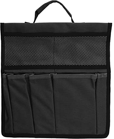 YUANKEECE Borsa porta attrezzi da giardino Borsa da giardinaggio portatile pieghevole in tessuto Oxford 600D con tasche multiple per giardino esterno (Nera)