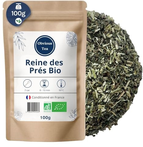 Reine des Prés Bio en Vrac - Infusion et Tisane Digestive et Apaisante - Filipendula ulmaria L. Maxim - Agriculture Biologique
