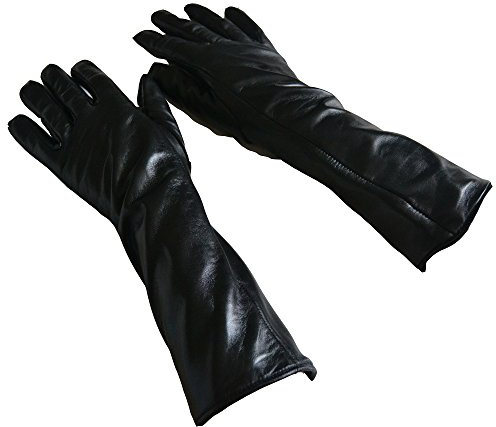 SGI Damen Luxus Lederhandschuhe Lang Leder Handschuhe echt Leder, NEU (XL)