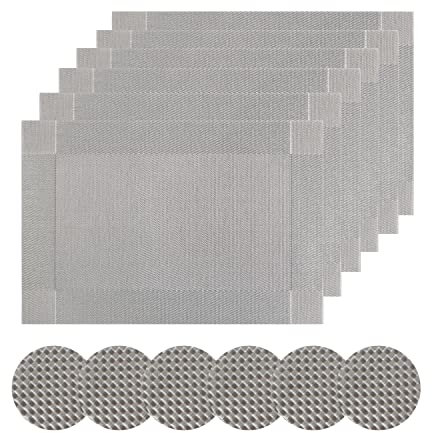 Mantelitos Individuales y Posavasos Famibay Lavables PVC Mesa Salvamanteles Individuales y PVC Posavasos
