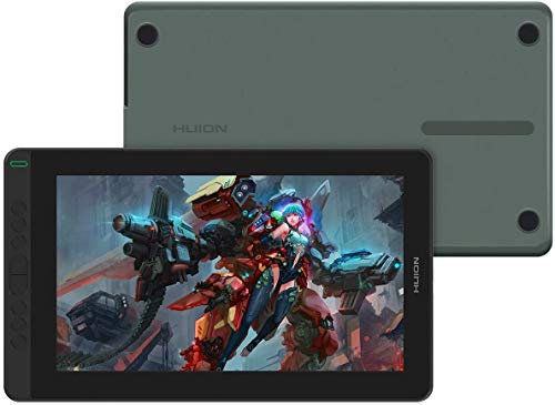 HUION Kamvas Drawing Tablet 13 Monitor de desenho gráfico com Tela de 13.3 polegadas com Tela laminada completa (Verde)