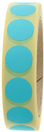 Markierungspunkte blau - Ø 20 mm - 1.000 bunte Klebepunkte auf 1 Rolle(n), 40 mm Kern, Papier, Inventuretiketten selbstklebend