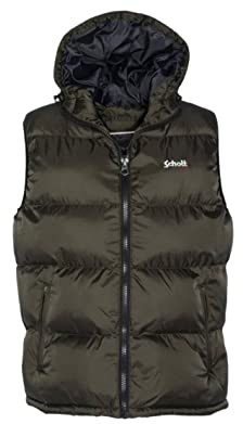 Schott NYC IDAHO2V Chaleco de plumas con capucha Schott, caqui, L para adulto