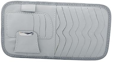 SHERCHPRY Cd-organizer für Auto-sonnenblende Inkl. Brillen-clip und Kartenhalter aus Robustem Material, Passend für Pkw, Suvs und Lkws, Einfach Anzubringen