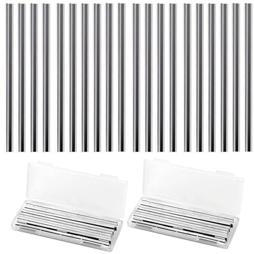 Wonvify Lame de Raboteuse 82mm Kit, 20 Pcs Lames de Raboteuse Réversibles, Ensemble de Rabot Électrique Lame pour Machines De Travail du Bois, Rabots Ma kita, Bos ch (82 x 5,5 x 1,2 mm)