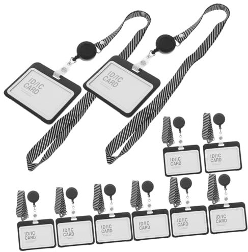 BCOATH Namensschildhalter mit Schlüsselband 10 Sets Ausweishalter Kartenschutz für Büro und Schule