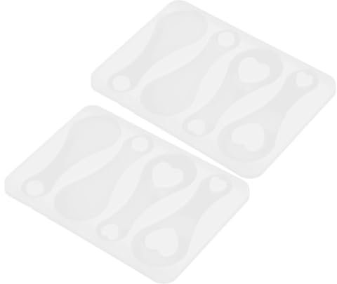 Hohopeti Moule en Silicone pour Jeton de Caddie, Porte Clé Jeton Caddie, 2 Pièces, Facile à Utiliser pour Loisirs Créatifs et Fabrication de Bijoux