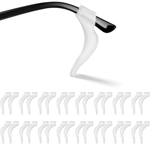 Qufiiry 16 Paar Brille Antirutsch, Universal-Ohrbügel-Haken, Brillen Rutsch Stopper, Brillenbügel Überzug Ohr, Gummi Rutschstopp Brillenhalter Sport für Brillen, Sonnenbrillen, Lesebrille