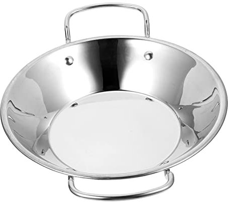 Ciieeo Wok De Acero Inoxidable Olla Caliente De Doble Asa Utensilio De Cocina Resistente Ideal Para Cocinar