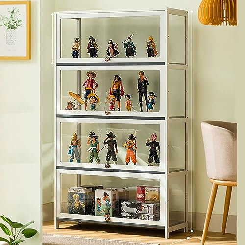 XBDLYQBD Vitrine für Sammlerstücke, Holzvitrine, Acryl-Vitrine, Acryl-Sammlungsvitrine, multifunktionale staubdichte Acryl-Vitrine, durchsichtige Vitrine für Wohnzimmer und Büro