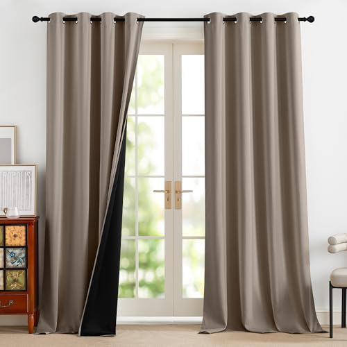 PONY DANCE Blackout Curtains for Living Room Thermo Gardinen Hitzeschutz