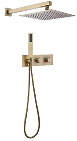 Grifo Mezclador baño, Mezclador Ducha Empotrado, Cabezal Ducha Lluvia Cuadrado, Mezclador Ducha, válvula Ducha Oculta