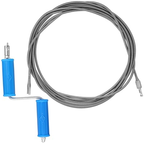Luxshiny draga de alcantarillado plomería herramienta largo para recolectores de basura destapar el desagüe del fregadero dragado de tuberías pinza flexible alambre Plata