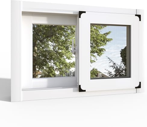SHZYJBRY Fenster-Ersatz für Zuhause, 60 x 80 cm, Rahmen aus Aluminiumlegierung, weißes Schiebefenster, Badezimmer, Kellerfenster, Wohnmobil, Haus, Fenster zur Belüftung (60 x 80 cm)