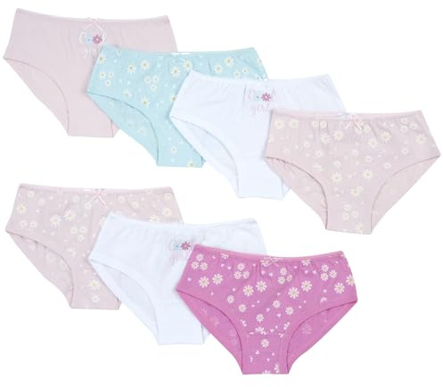 Prénatal, Mutande Bambina, 7 Slip Bambina, in Morbido Cotone, Diversi Colori Inclusi Inclusi
