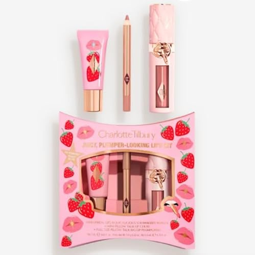 Charlotte Tilbury Juicy Plumper Lip Kit – Lipliner, Lip Gloss & Lip Oil Set – Volumen Lippenpflege Set –