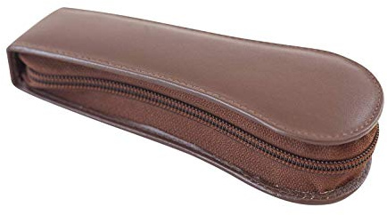 LEAS Klockbox fodral för en klocka handgjord av koskinn 15 x 6 x 2,5 x 2,5 cm (LxBxH) (brun)