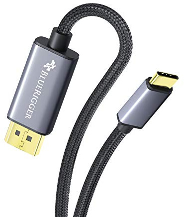 BlueRigger USB C to DisplayPort Cable for Home Office (2M, 4K 60Hz, Thunderbolt 4, Type C, Type-C) USB-C to DP Cable Compatible with VR headsets, MacBook Pro/Air, iPad Pro, Galaxy, imac, Surface Book