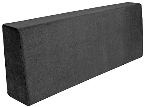 TexDeko BEZUG Easy-CLEAN für Palettenkissen (ohne Schaumstoff/Füllung) Replacement für Palettenpolster In & Outdoor (Rückenkissen 120x43x20/15cm Anthrazit)