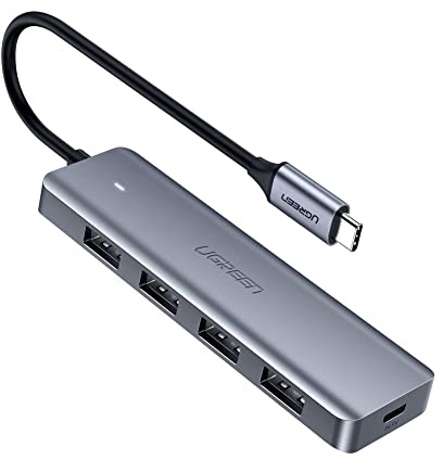 Hub Ugreen USB-C para USB/USB-C Gris