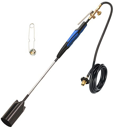 Flame King - Kit de torche au propane résistant pour désherbage, 500 000 BTU avec Flint Striker, avec régulateur de tuyau de 3,5 m