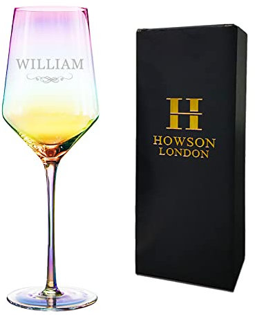 EDSG Personalised Engraved Wine Glass for Women Custom Gift for Birthday Christmas Customised Wine Glass for Mother Grandma Nanna Aunt 18th 21st 40th 50th 60th 80th Birthday Christmas（Design 1