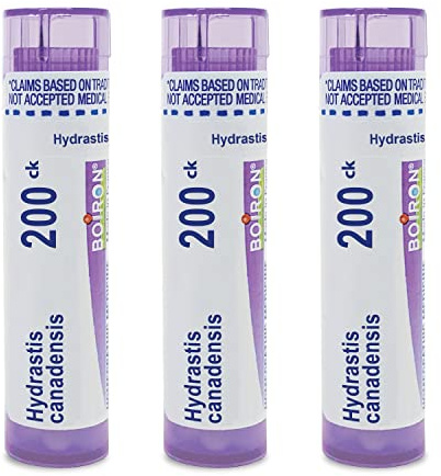 Boiron Hydrastis Canadensis 200Ck Homeopathic Medicine for Cold & Flu Relief - Pack of 3 (240 Pellets)