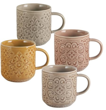 Juego de 4 tazas de porcelana Bella Terra