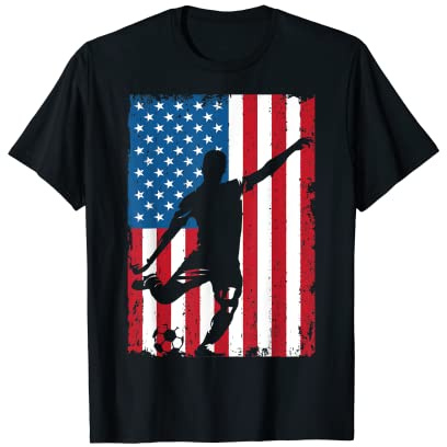 Fútbol Fútbol Estados Unidos Bandera Americana Vintage Camiseta