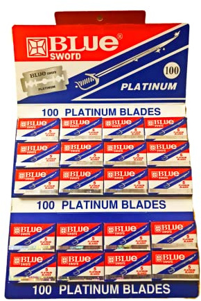 100 Blue Sword Platinum Doppelklingen-Rasierklingen