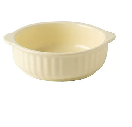 Lasagnera Friggitrice ad aria a doppio orecchio Ciotola da forno Teglia da forno in ceramica Forno domestico Teglia da forno dedicata Piccola teglia rotonda for lasagne Teglia da forno tinta unita Teg