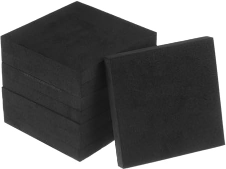 QUARKZMAN 6 Stück Gummi Schwingungsdämpfer Pads Gummiblock 20mm Dick x 100mm Lang Antivibrationsmatte Quadratische Waschmaschinen Unterlage Unterlegplatten Gummidämpfer für Waschmaschine